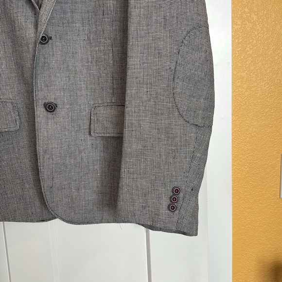 Tommy Bahama Mens Irish Linen 2 Button Sport Coat Jacket Houndstooth Lg NWOT - Picture 4 of 11
